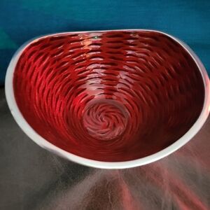 Elegant Red Decorative Bowl